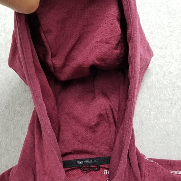 Nike Jacket‎ Womens Medium Red Pockets Full Zip Sweater Hooded Activewear - Picture 7 of 13